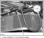 Installation of fuel pressure gauge